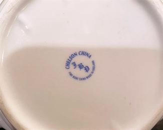 Chelson JBP China Burgundy Rose Tea Pot (Makers mark)