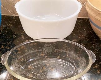 Mckee Glasbake the Shield Casserole and LG mixing Bowl