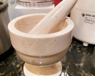 Marble Mortar and Pestle