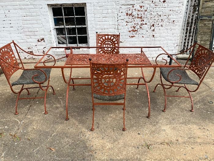 Arthur Umanoff Mayan Patio Set w/ Glass