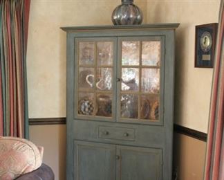 Lighted corner cupboards