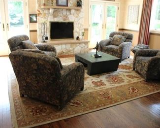 4 upholstered armchairs