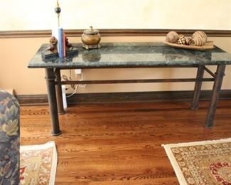 Marble top console table