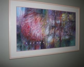 Abstract watercolor signed Surachai