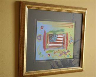 Peter Max mixed media painting