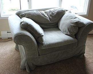 Easy chair with ottoman
