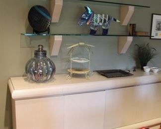 Modern sideboard with matching shelves