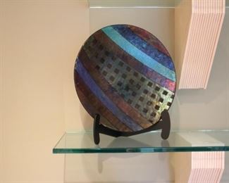 Glass plate signed McVey