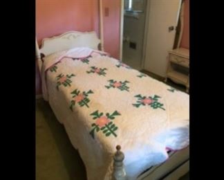 Lea bedroom furniture.  2 twin beds, dresser, chest, nightstand and vanity.