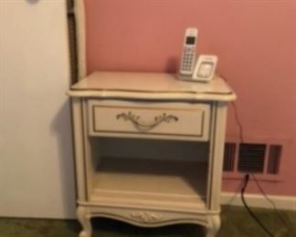 Lea bedroom furniture.  2 twin beds, dresser, chest, nightstand and vanity.