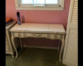 Lea bedroom furniture.  2 twin beds, dresser, chest, nightstand and vanity.