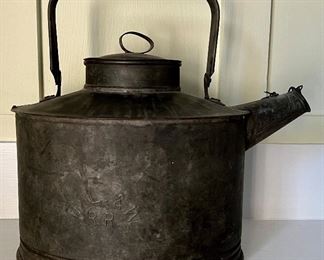 D.L and W. Railroad Antique Fuel/Water Kettle 