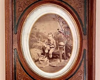 Antique Frame with Little Boy
