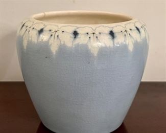 Rookwood Pottery - baby blue with white and navy edge