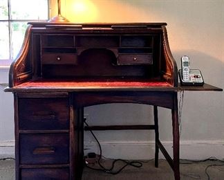 Petite Antique Roll Top Desk