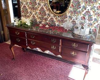 Mahogany vintage Queen Anne style server
