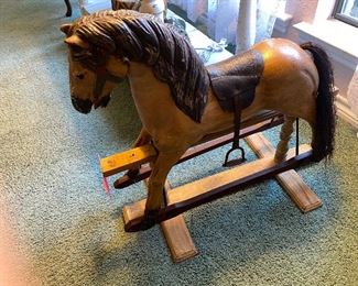 Antique wood hobby horse
