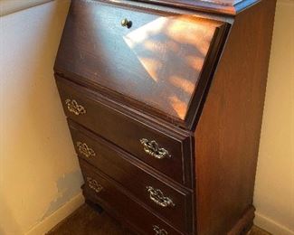 Drop front petite secretary