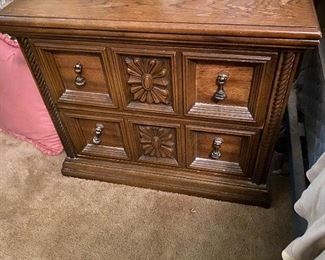 One of a pair of the Spanish bedside table