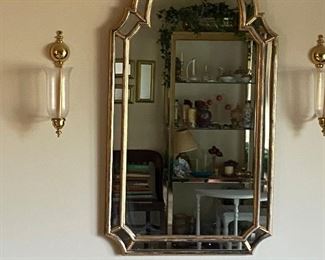 LaBarge Hollywood Regency style mirror made in Italy