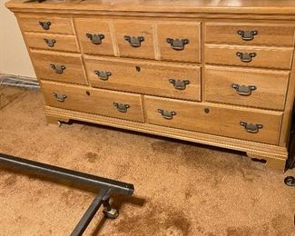 Basset dresser that has matching bed, bedside table and chest of drawers