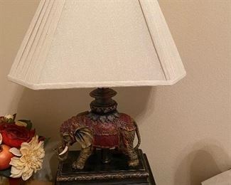 Set of two elephant bed table lamps.