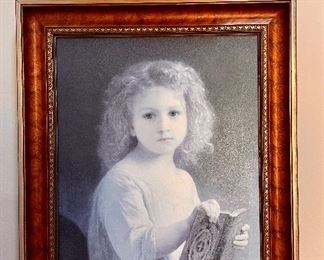 This is  a copy of the painting  "The Storybook" by William-Adolphe Bouguereau