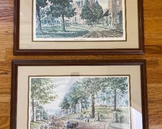 John Kollock: 'On the Square -Clarksville, Georgia' 'Washington Street-1909'