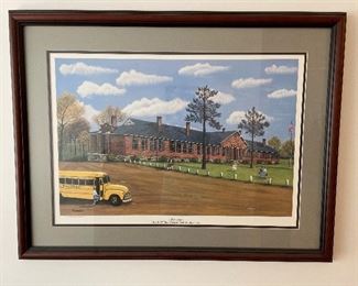 W Ravan 1999  Signed print
'Alma Mater Thee We'll Honor Clermont, Hail To Thee ~ 1957