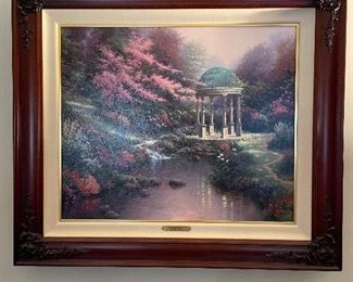 Thomas Kinkade painting 'Pools  of Serenity" The Garden of Prayer II