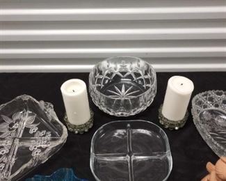 Decorative Glass Bowls and Serving Trays