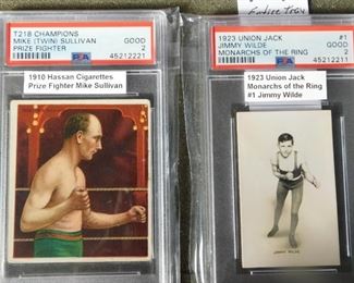 Vintage Boxing cigarette cards graded