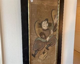 Antique Japanese framed piece