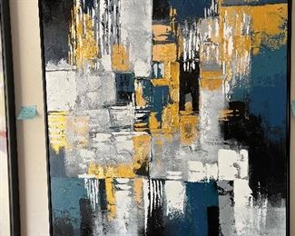 Modern art picture  55” x 41” 
Maize & Blue
Was $650.  Now only $400.
