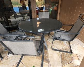 Outdoor Dining Table & 4 Chairs 