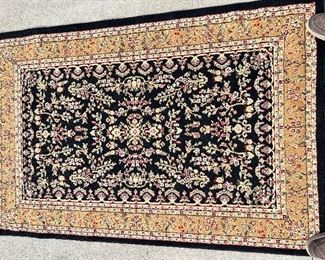 8)  $120 - Safavieh Lyndhurst Collection.  100% Polypropylene.  Made in Turkey.  Black/tan.  48" x 72".  Clean with no apparent spots or stains.  