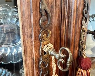 1)  $700 - Antique Louie XV Style Solid Oak Breakfront China Cabinet.  49" x 76" 2 piece. Contents not for sale.  Furniture only.  Decor and cabinet contents NOT FOR SALE. $525 is the minimum amount accepted for this item.