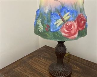 Small vintage Hand-Painted Lamp