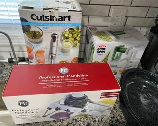 PL Mandoline, CUISINART Hand Blender, OXO GOOD GRIP Spiralizer, 