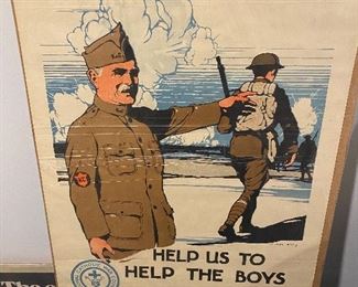 "See Him Through" National Catholic War Council World War I poster