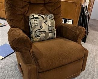Brown Corduroy Recliner, very comfortable!