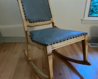 Antique Upholstered Rocking Chair