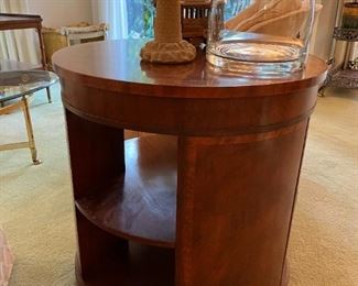 Round Accent Table with Storage