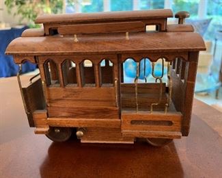 Decorative Wooden Train Caboose/Trolley