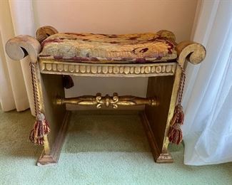 Wooden (Gold Finish) Stool