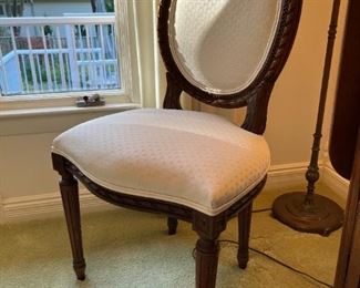 Antique Armless Parlor Chair