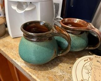 Signed Pottery Mugs by Sky