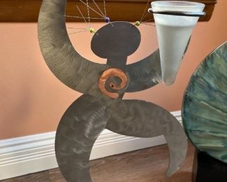 Unique Metal Art Piece, votive holder