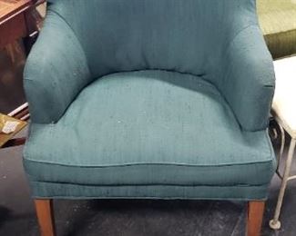 (3) Vintage Turquoise Armchairs on Wheels 25"W x 19"D x 30.5"H    Was $195 each Now $75 ea or  3/$200