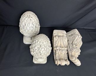 Two Pairs Of Classical Architectural Decorative Elements, Including Corbels By Hayes Parker For Faroy